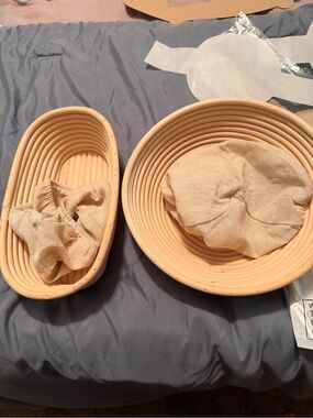 Banneton Round & Oval Bread Proofing Baskets with  Liners & slings